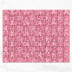 Pink Ribbon - Breast Cancer Awareness Month Rectangular Jigsaw Puzzl by Valentinaart