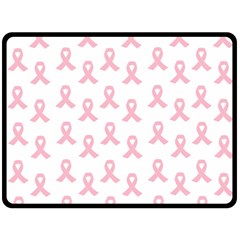 Pink Ribbon - Breast Cancer Awareness Month Double Sided Fleece Blanket (large)  by Valentinaart