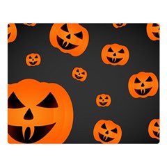 Halloween Pumpkin Autumn Fall Double Sided Flano Blanket (large)  by Sapixe