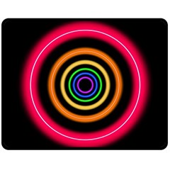 Neon Light Abstract Pattern Lines Fleece Blanket (medium)  by Sapixe