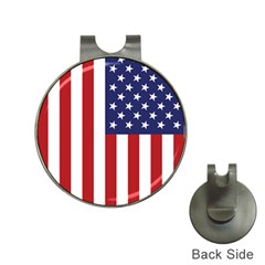 Us Flag Stars And Stripes Maga Hat Clips With Golf Markers by snek