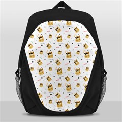 Doge Much Thug Wow Pattern Funny Kekistan Meme Dog White Backpack Bag by snek