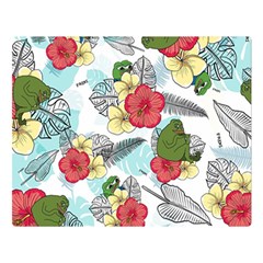 Apu Apustaja And Groyper Pepe The Frog Frens Hawaiian Shirt With Red Hibiscus On White Background From Kekistan Double Sided Flano Blanket (large)  by snek