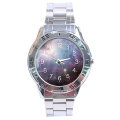 Orion Nebula Pastel Violet Purple Turquoise Blue Star Formation  Stainless Steel Analogue Watch by genx