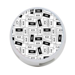 Tape Cassette 80s Retro Genx Pattern Black And White 4-port Usb Hub (two Sides) by genx