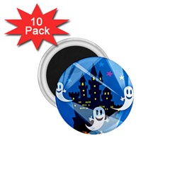 Halloween Ghosts Haunted House 1 75  Magnets (10 Pack)  by Wegoenart