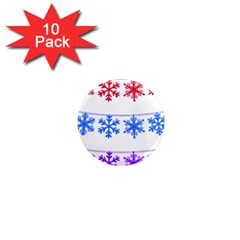 Christmas Snowflake 1  Mini Magnet (10 Pack)  by Wegoenart