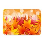 Autumn Background Maple Leaves Bokeh Plate Mats 18 x12  Plate Mat
