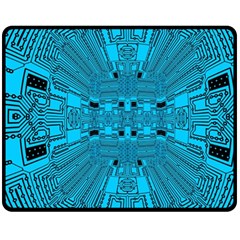 Technology Board Trace Digital Fleece Blanket (medium)  by Wegoenart