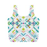 Graphic Design Geometry Shape Pattern Geometric Full Print Recycle Bag (M) Front