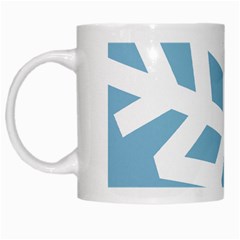 Snowflake Snow Flake White Winter White Mugs by Simbadda