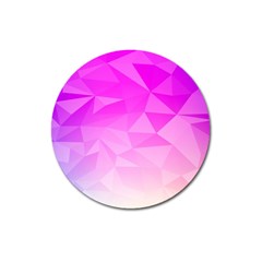 Low Poly Triangle Pattern Magnet 3  (round) by Wegoenart