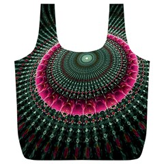 Fractal Circle Fantasy Texture Full Print Recycle Bag (xl) by Wegoenart