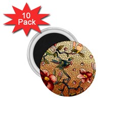 Flower Cubism Mosaic Vintage 1 75  Magnets (10 Pack)  by Wegoenart