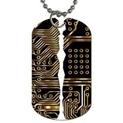 Brain Circuit Board Pcb Computer Dog Tag (two Sides) by Wegoenart