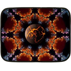 Fractal Space Fantasy Double Sided Fleece Blanket (mini)  by Wegoenart