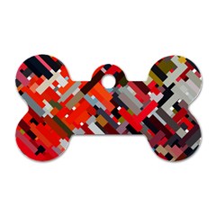 Maze Mazes Fabric Fabrics Color Dog Tag Bone (two Sides) by Pakrebo