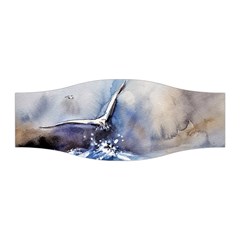 Art Painting Sea Storm Seagull Stretchable Headband by Pakrebo
