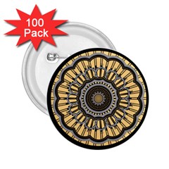 Mandala Pattern Round Ethnic 2 25  Buttons (100 Pack)  by Pakrebo