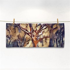 Tree Forest Woods Nature Landscape Hand Towel by Pakrebo