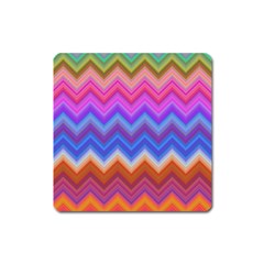 Pattern Chevron Zigzag Background Square Magnet by Pakrebo