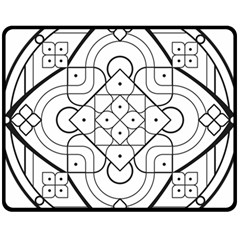 Mandala Drawing Dyes Page Fleece Blanket (medium)  by Pakrebo
