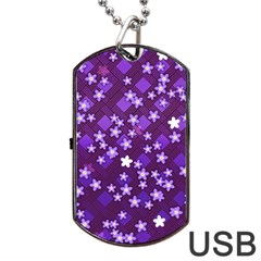 Textile Cross Pattern Square Dog Tag Usb Flash (two Sides) by Pakrebo