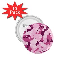 Standard Violet Pink Camouflage Army Military Girl 1 75  Buttons (10 Pack) by snek