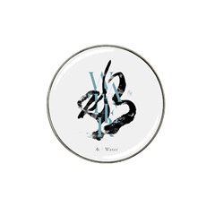 Water Calligraphy  Hat Clip Ball Marker (4 Pack) by EMWdesign