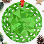 Mosaic Tile Geometrical Abstract Round Filigree Ornament (Two Sides) Back