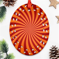 Spiral Swirl Background Vortex Ornament (oval Filigree) by Mariart