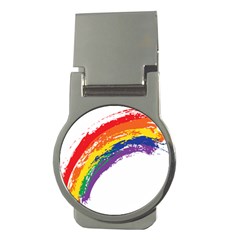 Watercolor Painting Rainbow Money Clips (round)  by Mariart