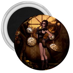Wonderful Steampunk Lady 3  Magnets by FantasyWorld7