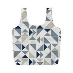 Geometric Triangle Modern Mosaic Full Print Recycle Bag (m) by Pakrebo