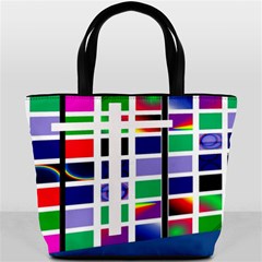 Color Graffiti Pattern Geometric Bucket Bag by Pakrebo