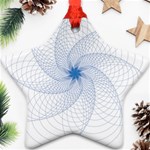 Spirograph Pattern Geometric Star Ornament (Two Sides) Back