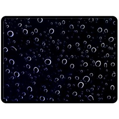 Blued Dark Bubbles Print Fleece Blanket (large)  by dflcprintsclothing