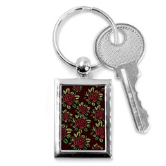 Roses Red Key Chains (rectangle)  by WensdaiAmbrose