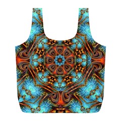 Fractal Background Colorful Graphic Full Print Recycle Bag (l) by Pakrebo
