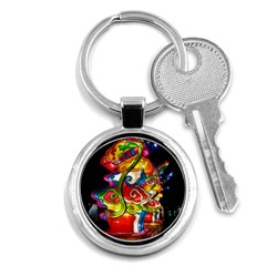 Dragon Lights Centerpiece Key Chains (round)  by Riverwoman
