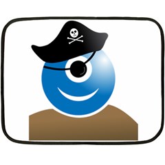 Alien One Eye Pirate Buccaneer Fleece Blanket (mini) by Wegoenart