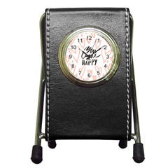 You Mak Me Happy Pen Holder Desk Clock by alllovelyideas