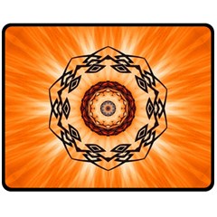 Abstract Kaleidoscope Colorful Fleece Blanket (medium)  by Pakrebo