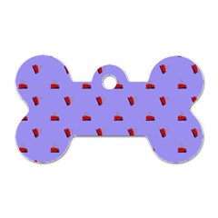 Candy Apple Lilac Pattern Dog Tag Bone (two Sides) by snowwhitegirl