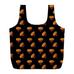 Kawaii Chips Black Full Print Recycle Bag (l) by snowwhitegirl