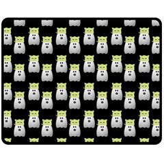 Ghost Pet Black Fleece Blanket (medium)  by snowwhitegirl