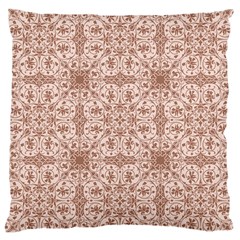 Ornamental Brown Large Cushion Case (two Sides) by snowwhitegirl