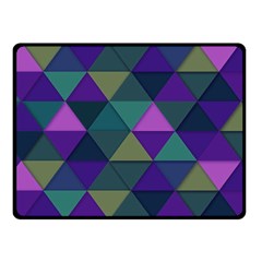 Blue Geometric Fleece Blanket (small) by snowwhitegirl