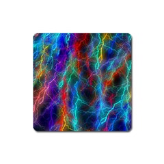Wizzard Flashes Pattern Abstract Square Magnet by Pakrebo