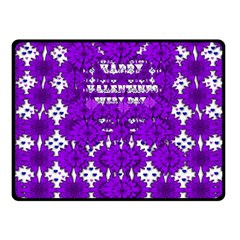 Happy  Day Valentines Every Day Fleece Blanket (small) by pepitasart